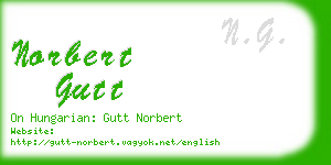 norbert gutt business card